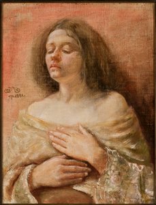 Porträttstudie av en kvinna av Jan Matejko