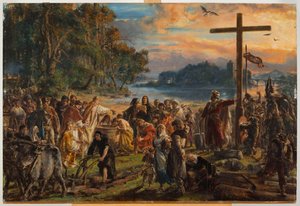 Införandet av kristendomen. E.Kr. 965 av Jan Matejko