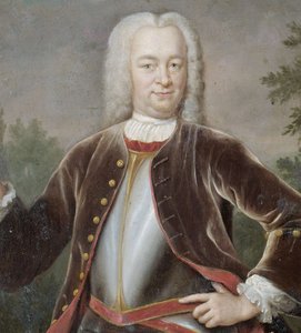 Nederländska: Gustaaf Willem baron van Imhoff (1705-50). Generalguvernör (1743-50) Porträtt av Gustaaf Willem, baron van Imhoff, generalguvernör för Nederländska Ostindiska Kompaniet av Jan Maurits Quinkhard