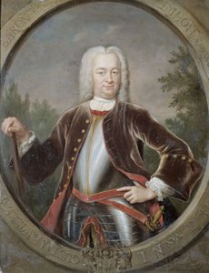 Nederländska: Gustaaf Willem baron van Imhoff (1705-50). Generalguvernör (1743-50) Porträtt av Gustaaf Willem, baron van Imhoff, generalguvernör för Nederländska Ostindiska Kompaniet av Jan Maurits Quinkhard