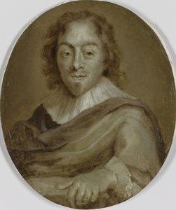 Porträtt av Constantijn Huygens, poet, sekreterare till prins Fredrik Henry och prins William II och förste rådman och finansminister till William III