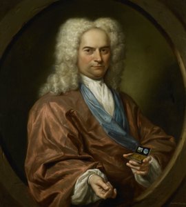 Porträtt av David Leeuw (1682-1755), Mennonite Draper