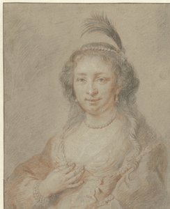 Porträtt av Sara van Baerle, hustru till Philips van Dorp