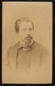 Porträtt av violinisten och kompositören Henryk Wieniawski 1835-1880. av Jan Mieczkowski