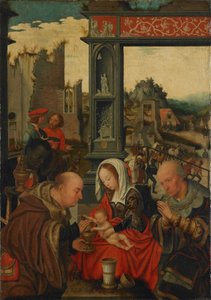 Konungarnas tillbedjan, 1525 av Jan Mostaert