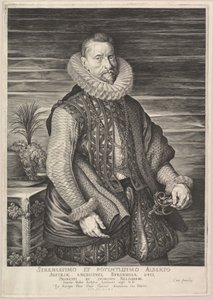 Porträtt av Albert, ärkehertig av Österrike, suverän av södra Nederländerna, 1615. av Jan Muller