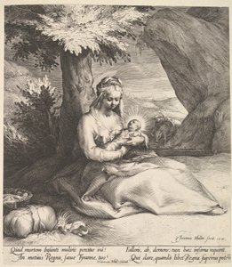 Vila på flykten till Egypten, ca. 1613. av Jan Muller