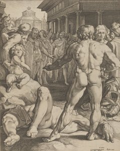 Kampen mellan Ulysses och Irus, ca. 1590
