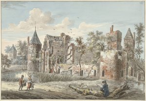 Ruin av Huis ter Haar nära Maarssen av Jan Philip Reuthel jr.