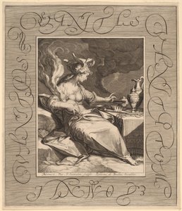 Fåfängas fåfänga, allt är fåfänga av Jan Pietersz Saenredam, after Abraham Bloemaert
