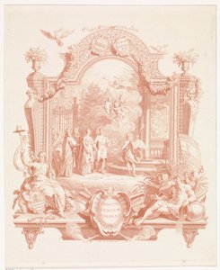 Allegorisk framställning med anledning av Arnout van Citters och Sara Jacoba Ockerses bröllop Crescite heroum soboles (titel på objekt) av Jan Punt