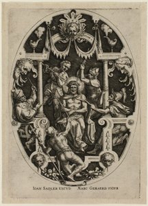 Crowning with Thorns, från Passion of Christ av Jan Sadeler I