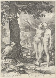 Adam och Eva framför trädet för kunskapen om gott och ont Adam och Eva (serietitel) av Jan Saenredam