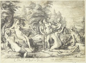 Diana och Callisto av Jan Saenredam