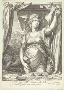 Jael och Sisera av Jan Saenredam