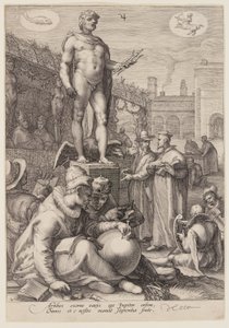 Jupiter leder de fria konsterna, från Seven Planetary Gods av Jan Saenredam