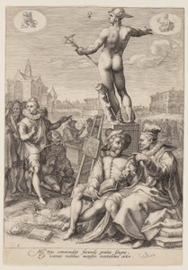 Mercury Presiding over the Arts, från Sju planetgudar av Jan Saenredam