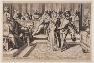 Salome dansar inför Herodes av Jan Saenredam