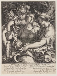 Sine Cerere och Baccho Friget Venus av Jan Saenredam