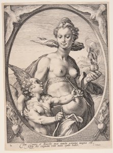 Venus och Amor, från Tre hedniska gudar eller gudinnor