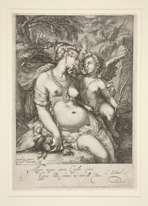 Venus och Amor av Jan Saenredam