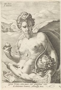 Venus och Amor The Three Goddesses of the Judgment of Paris (serietitel) av Jan Saenredam