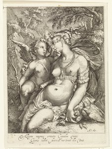 Venus i kärlek av Jan Saenredam