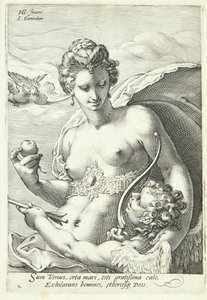 Venus och Amor av Jan Saenredam