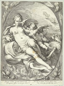 Venus och Amor av Jan Saenredam