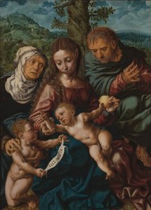 Den heliga familjen med Johannes Döparen och S:ta Elisabeth av Jan Sanders van Hemessen