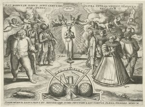 Måttlighet med synder personifierad Est modus.in.rebus. sunt. certi.de: (...) (titel på objekt) av Jan Snellinck (I) (attributed to)