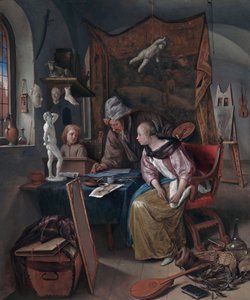Lektionen i teckning av Jan Steen