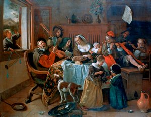 Den glada familjen, 1668 av Jan Havickszoon Steen