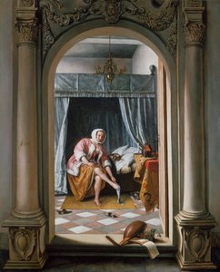 Kvinna på sin toalett av Jan Steen