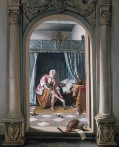 Kvinna på sin toalett av Jan Steen