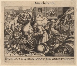 Varje man av Jan Theodor de Bry after Pieter Bruegel the Elder