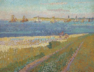 Fischerboote bei Veere (Veeres fiskeflotta). 1907 av Jan Toorop