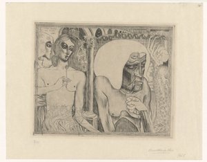 Gammal kvinna omgiven av unga kvinnor Kvinnans ungdom och ålder (originaltitel) av Jan Toorop