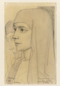 Porträtt av Treesje Westermann, Moder Thérèse Huf från Bethanië av Jan Toorop