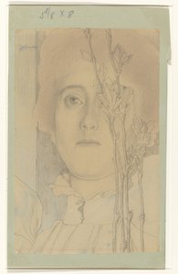 Porträtt av en okänd kvinna av Jan Toorop