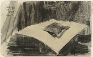 Tryck liggande på en mörk bakgrund av Jan Toorop