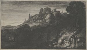 Flygningen till Egypten (gravyr) av Jan Van de II Velde