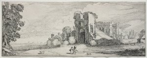 Landskap och ruiner: Brederode slott. av Jan Van de Velde