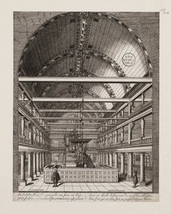 Interiör av den portugisiska synagogan i Amsterdam av Jan Veenhuysen