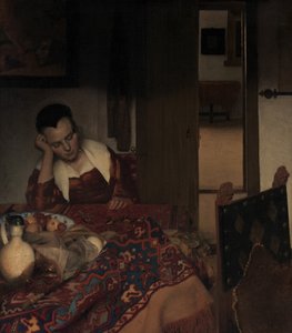 En piga som sover, ca. 1656-57. av Johannes Vermeer