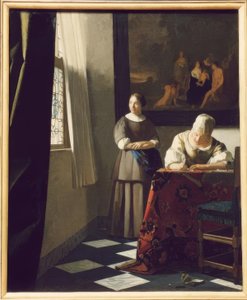 Brevskrivare och piga av Jan Vermeer van Delft
