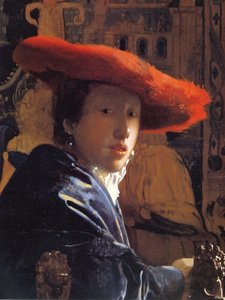 Flicka med röd hatt, ca 1665