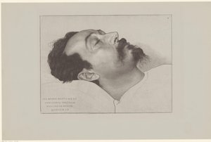 Nicolaas de Roever på sin klotter Således vilade Nicholas de Roever den 12 mars år 18903 R.I.P. (titel på objekt) av Jan Veth