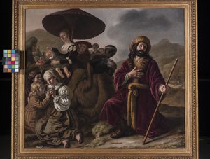 Jakob söker Esaus förlåtelse (olja på duk) av Jan Victors