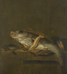 Stilleben med kolja och Gurnard av Jan Vonck
